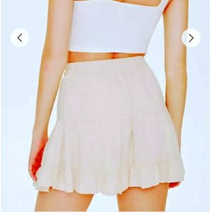 Clip Dot Tiered Mini Skirt